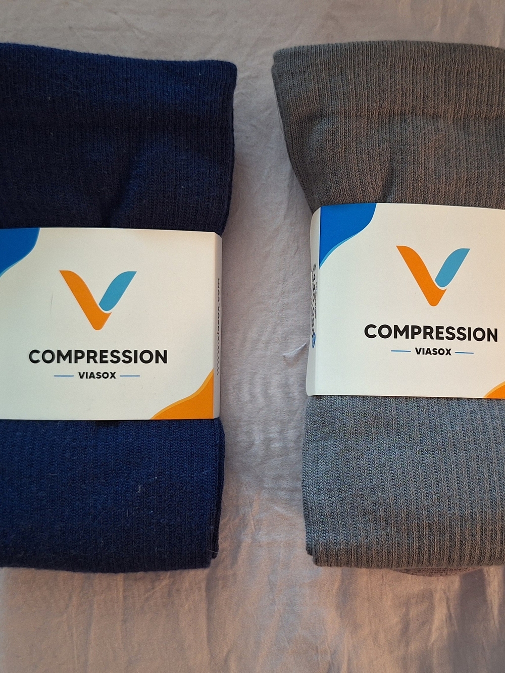 Viasox Compression Socks - Navy & Gray
